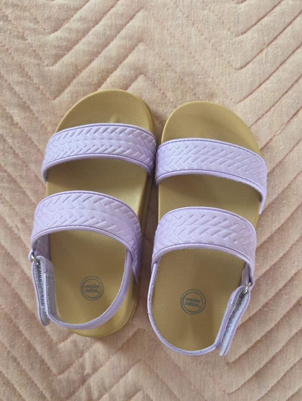 wonder nation Lavender Double-Strap Kids Sandals
